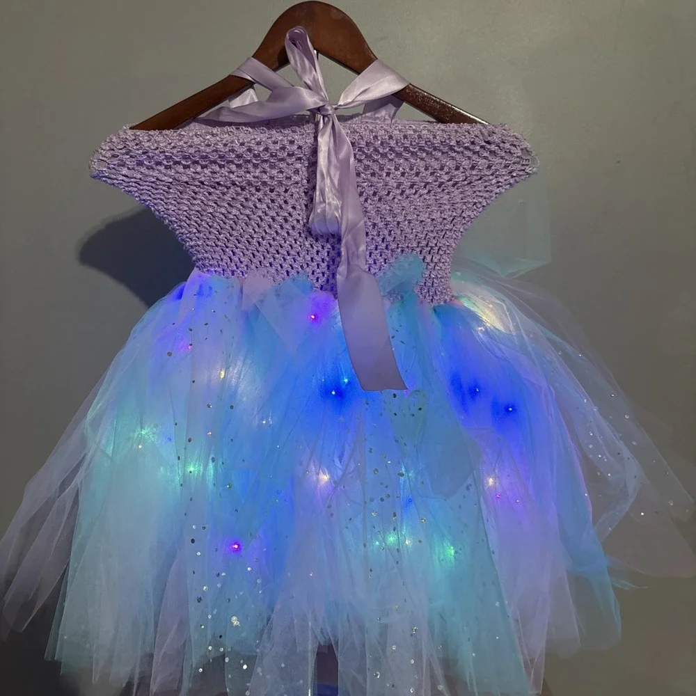 Mermaid Tutu‎ Dress for Girls, Size 5-8 Light up for Halloween Birthday  Party